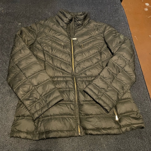 Michael Kors Olive Quilted Jacket - Picture 1 of 2